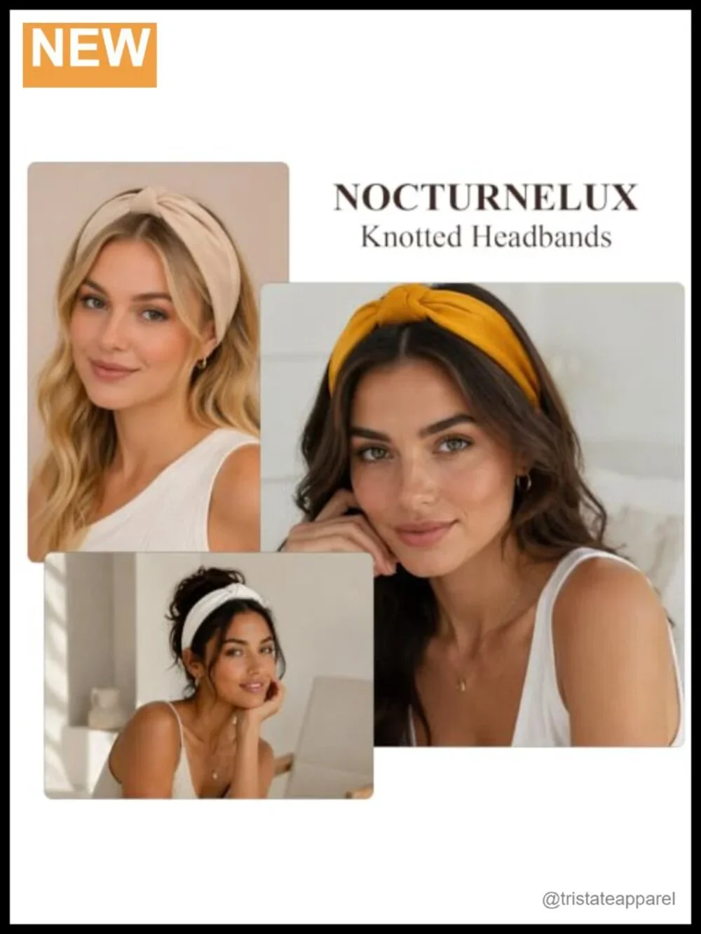 Knotted Twist Top Knot Headbands for Women, 6 Pack, Anti-Slip Soft Fabric, for